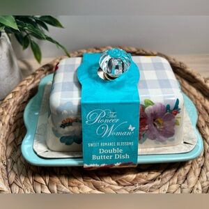 New The Pioneer Woman" Sweet Romance Blossoms Double Stick Butter Dish